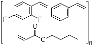 structure of CAS# 305371-97-5, 2,5-Difluorostyrene-styrene-butyl acrylate copolymer