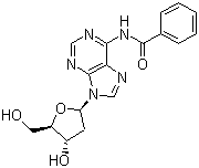 N6-苯甲酰基-2'-脱氧腺苷分子结构 (CAS 305808-19-9)