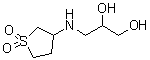 structure of CAS# 305855-91-8, 3-[(Tetrahydro-1,1-dioxido-3-thienyl)amino]-1,2-propanediol