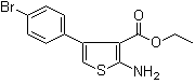 2-氨基-4-(4-溴苯基)噻吩-3-羧酸乙酯分子结构 (CAS 306934-99-6)