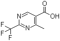4-甲基-2-(三氟甲基)-5-嘧啶羧酸分子结构 (CAS 306960-74-7)