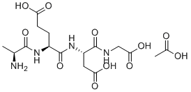 L-丙氨酰-L-α-谷氨酰-L-α-天冬氨酰-甘氨酸单乙酸酯分子结构 (CAS 307297-40-1)