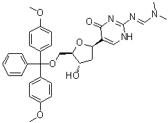 CAS 登录号：307314-30-3, N'-[5-[5-O-[二(4-甲氧基苯基)苯基甲基]-2-脱氧-beta-D-赤式-呋喃戊糖基]-1,4-二氢-4-氧代-2-嘧啶基]-N,N-二甲基甲脒