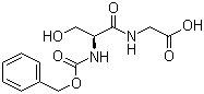 structure of CAS# 30735-20-7, N-(Benzyloxycarbonyl)-L-serylglycine