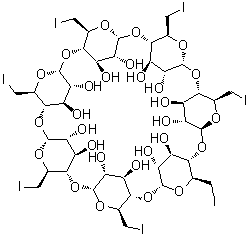 Heptakis(6-iodo-6-deoxy)-beta-cyclodextrin molecular structure (CAS 30754-23-5)