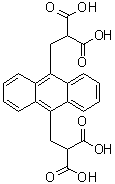 structure of CAS# 307554-62-7, alpha9,alpha10-二羧基-9,10-蒽二丙酸