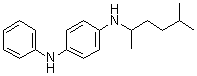CAS # 3081-01-4, N-(1,4-Dimethylamyl)-N'-phenyl-p-phenylenediamine, N-(5-Methyl-2-hexyl)-N'-phenyl-p-phenylenediamine, N-1,4-Dimethylpentyl-N'-phenyl-p-phenylenediamine, N-Phenyl-N'-(1,4-dimethylpentyl)-1,4-phenylenediamine, N-Phenyl-N'-(1,4-dimethylpentyl)-p-phenylenediamine, Naugard I 3, Santoflex 14