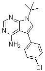 5-(4-氯苯基)-7-(叔丁基)-7H-吡咯并[2,3-d]嘧啶-4-胺分子结构 (CAS 309739-67-1)