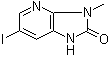 structure of CAS# 309742-29-8, 1,3-二氢-6-碘-3-甲基-2H-咪唑并[4,5-b]吡啶-2-酮