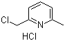 structure of CAS# 3099-30-7, 2-(Chloromethyl)-6-methylpyridine hydrochloride