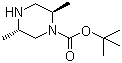 (2R,5S)-2,5-二甲基哌嗪-1-甲酸叔丁酯分子结构 (CAS 309915-46-6)