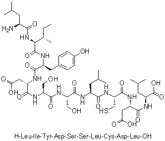 CAS # 310879-84-6, L-Leucyl-L-isoleucyl-L-tyrosyl-L-alpha-aspartyl-L-seryl-L-seryl-L-leucyl-L-cysteinyl-L-alpha-aspartyl-L-leucine