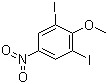 structure of CAS# 31106-75-9, 1,3-二碘-2-甲氧基-5-硝基苯