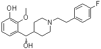 (alphaS)-1-[2-(4-氟苯基)乙基]-alpha-(3-羟基-2-甲氧基苯基)-4-哌啶甲醇分子结构 (CAS 311348-81-9)