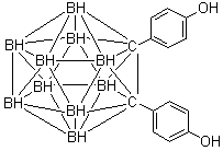 CAS # 31177-92-1, 1,2-Bis(4-hydroxyphenyl)-o-carborane, 1,2-Bis(4-hydroxyphenyl)-1,2-dicarbadodecaborane(12), 1,2-Bis(4-hydroxyphenyl)carborane, BE 360