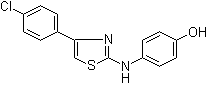 4-[[4-(4-氯苯基)-2-噻唑基]氨基]苯酚分子结构 (CAS 312636-16-1)