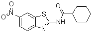 N-(6-硝基苯并噻唑-2-基)环己烷甲酰胺分子结构 (CAS 312747-21-0)