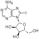 8-碘腺苷分子结构 (CAS 31281-88-6)