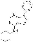 N-环己基-1-苯基-1H-吡唑并[3,4-d]嘧啶-4-胺分子结构 (CAS 313225-39-7)