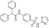 structure of CAS# 313254-51-2, alpha-Phenyl-N-[4-[(2-thiazolylamino)sulfonyl]phenyl]benzeneacetamide