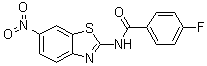4-氟-N-(6-硝基-2-苯并噻唑基)苯甲酰胺分子结构 (CAS 313275-82-0)