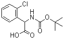 structure of CAS# 313490-25-4, 2-Chloro-alpha-[[(1,1-dimethylethoxy)carbonyl]amino]benzeneacetic acid