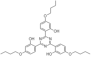 CAS # 3135-19-1, 2,4,6-Tri(4'-butoxy-2'-hydroxyphenyl)-triazine, Triazine 5