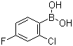 2-氯-4-氟苯硼酸分子结构 (CAS 313545-72-1)
