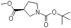 structure of CAS# 313706-15-9, (S)-1-Boc-3-羧基吡咯烷甲酯