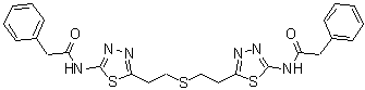 N,N'-[亚硫基二(2,1-乙二基-1,3,4-噻二唑-5,2-二基)]二[苯乙酰胺]分子结构 (CAS 314045-39-1)