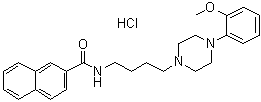 N-[4-[4-(2-甲氧基苯基)-1-哌嗪基]丁基]-2-萘甲酰胺单盐酸盐分子结构 (CAS 314776-92-6)