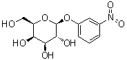 CAS # 3150-25-2, 3-Nitrophenyl beta-D-galactopyranoside, m-Nitrophenyl beta-D-galactopyranoside, m-Nitrophenyl beta-D-galactoside, m-Nitrophenyl beta-galactoside