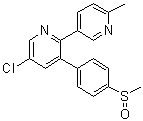 5-氯-6'-甲基-3-[4-(甲基亚磺酰基)苯基]-2,3'-联吡啶分子结构 (CAS 316149-01-6)