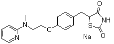 罗格列酮钠分子结构 (CAS 316371-83-2)