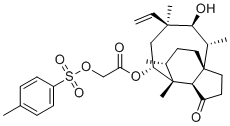 structure of CAS# 31716-01-5, (3aR,4R,5R,7S,8S,9R,9aS,12R)-8-羟基-4,7,9,12-四甲基-3-氧代-7-乙烯基十氢-4,9a-丙桥环戊二烯并[8]轮烯-5-基2-(对甲苯磺酰基氧基)乙酸酯