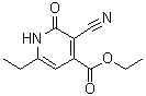 CAS # 31718-05-5, 3-Cyano-6-ethyl-1,2-dihydro-2-oxo-4-pyridinecarboxylic acid ethyl ester, NSC 382824