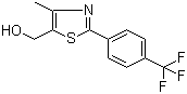 [4-甲基-2-(4-(三氟甲基)苯酚)-1,3-噻唑-5-基]甲醇分子结构 (CAS 317318-96-0)
