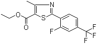 2-[2-氟-4-(三氟甲基)苯基]-4-甲基-5-噻唑羧酸乙酯分子结构 (CAS 317319-35-0)