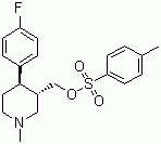 4-(4-氟苯)-1-甲基-3-[(4-甲苯磺酰氧基)甲基]哌啶分子结构 (CAS 317323-77-6)