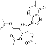 structure of CAS# 3181-38-2, 2',3',5'-三乙酰肌苷
