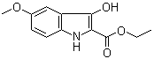 structure of CAS# 318292-61-4, 3-Hydroxy-5-methoxy-1H-indole-2-carboxylic acid ethyl ester
