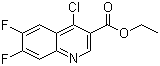 4-氯-6,7-二氟-3-喹啉羧酸乙酯分子结构 (CAS 318685-01-7)