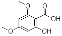 structure of CAS# 3187-19-7, 2-Hydroxy-4,6-dimethoxybenzoic acid