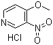 structure of CAS# 31872-61-4, 3-Nitro-4-methoxypyridine hydrochloride
