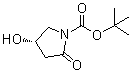(4S)-4-羟基-2-氧代-1-吡咯烷羧酸叔丁酯分子结构 (CAS 320343-58-6)