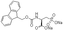 N-[(9H-芴-9-基甲氧基)羰基]-3-磺基-L-丙氨酸二钠盐分子结构 (CAS 320384-09-6)