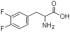 DL-3,4-二氟苯丙氨酸分子结构 (CAS 32133-36-1)