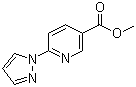 structure of CAS# 321533-62-4, 6-吡唑-1-基烟酸甲酯