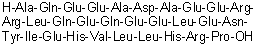 CAS # 323185-80-4, L-Alanyl-L-glutaminyl-L-alpha-glutamyl-L-alpha-glutamyl-L-alanyl-L-alpha-aspartyl-L-alanyl-L-alpha-glutamyl-L-alpha-glutamyl-L-arginyl-L-arginyl-L-leucyl-L-glutaminyl-L-alpha-glutamyl-L-glutaminyl-L-alpha-glutamyl-L-alpha-glutamyl-L-leucyl-L-alpha-glutamyl-L-asparaginyl-L-tyrosyl-L-isoleucyl-L-alpha-glutamyl-L-histidyl-L-valyl-L-leucyl-L-leucyl-L-histidyl-L-arginyl-L-proline