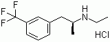 CAS # 3239-45-0, Dexfenfluramine hydrochloride, (+)-Fenfluramine hydrochloride, (S)-N-Ethyl-alpha-methyl-3-(trifluoromethyl)benzeneethanamine hydrochloride